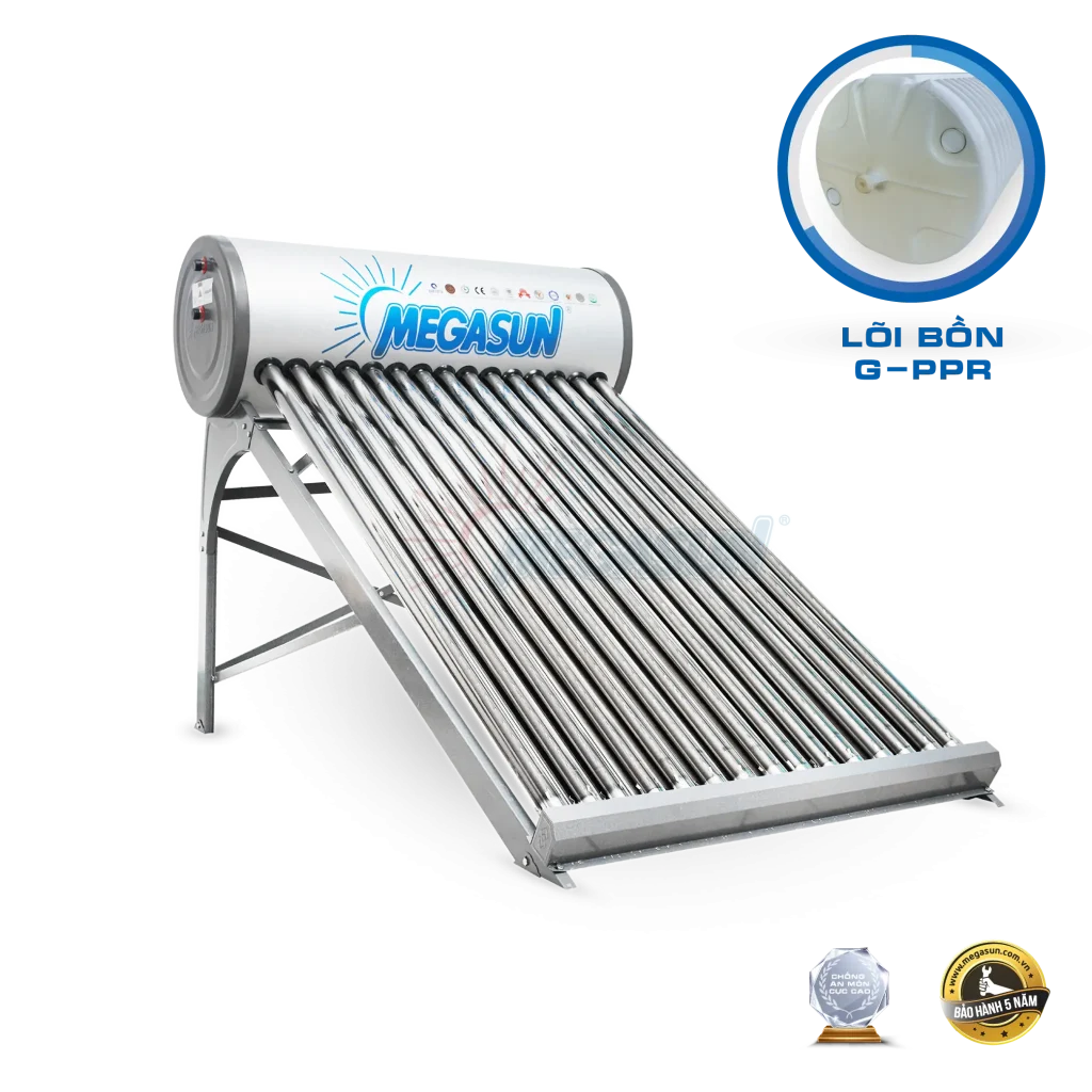 Máy nước nóng năng lượng mặt trời MEGASUN GPPR 240 lít- 240GPPR – Dòng chống phèn